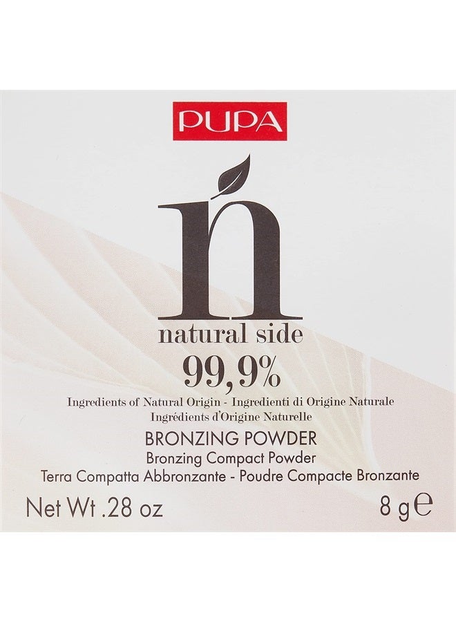 PUPA Milano Natural Side Bronzing Face Powder - Made With Natural Ingredients - Provides A Sun-Kissed Look - Smoothing Effect - Creates A Lasting, Natural Glow - 003 lntense Bronze - 0.28 Oz - Image 4