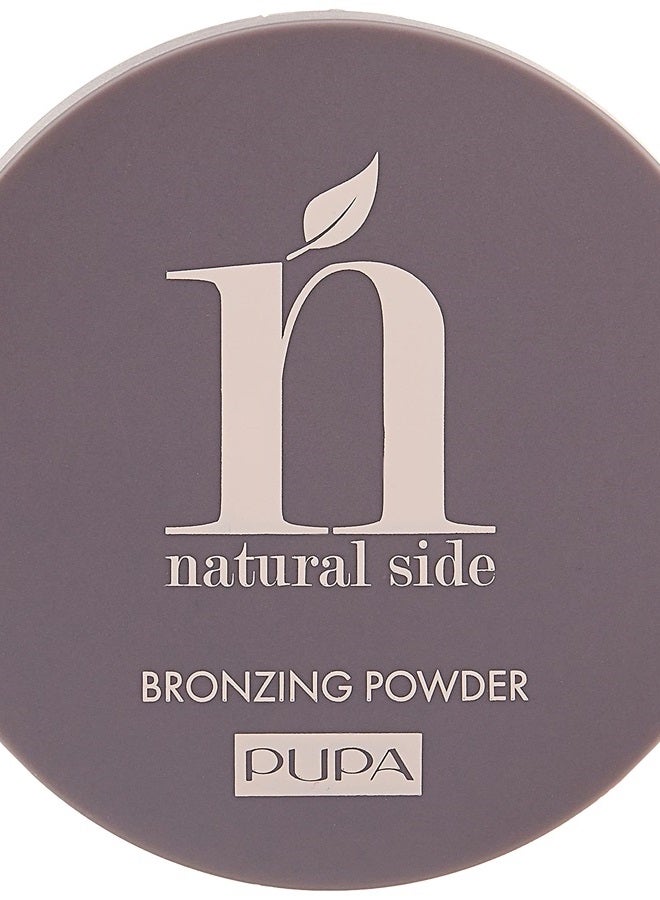PUPA Milano Natural Side Bronzing Face Powder - Made With Natural Ingredients - Provides A Sun-Kissed Look - Smoothing Effect - Creates A Lasting, Natural Glow - 003 lntense Bronze - 0.28 Oz - Image 3