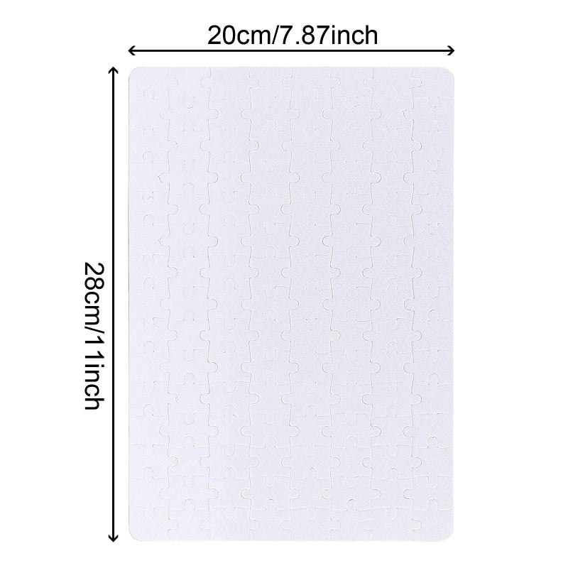 HAKZEON 35 Sets 120 Pcs White Blank Sublimation Jigsaw Puzzles 8 x 11 Inch Heat Press Transfer Custom Puzzle Pieces for DIY Projects  Make Your Own Puzzles for Weddings Decoration  Families Activities - Image 2