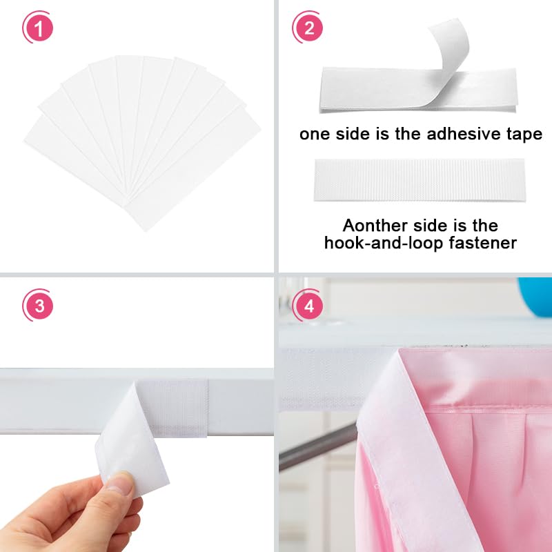 JEVIX Pink Table Skirt 6ft Tutu Table Skirt For Rectangle Table Birthday Party Decorations Baby Shower Girls Parties Cake Dessert Table Decorations Ruffle Table Skirting - Image 5