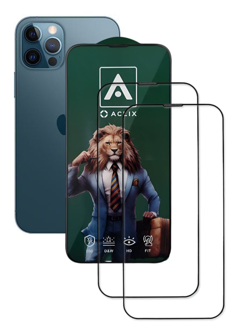 ACLIX 2 Pieces Antistatic ESD Dustproof Premium Quality High Definition Tempered Glass Screen Protector Designed For  iPhone 11 Pro - Image 1