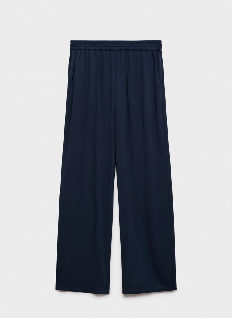 MANGO Straight-fit trousers with elastic waist  - Image 5