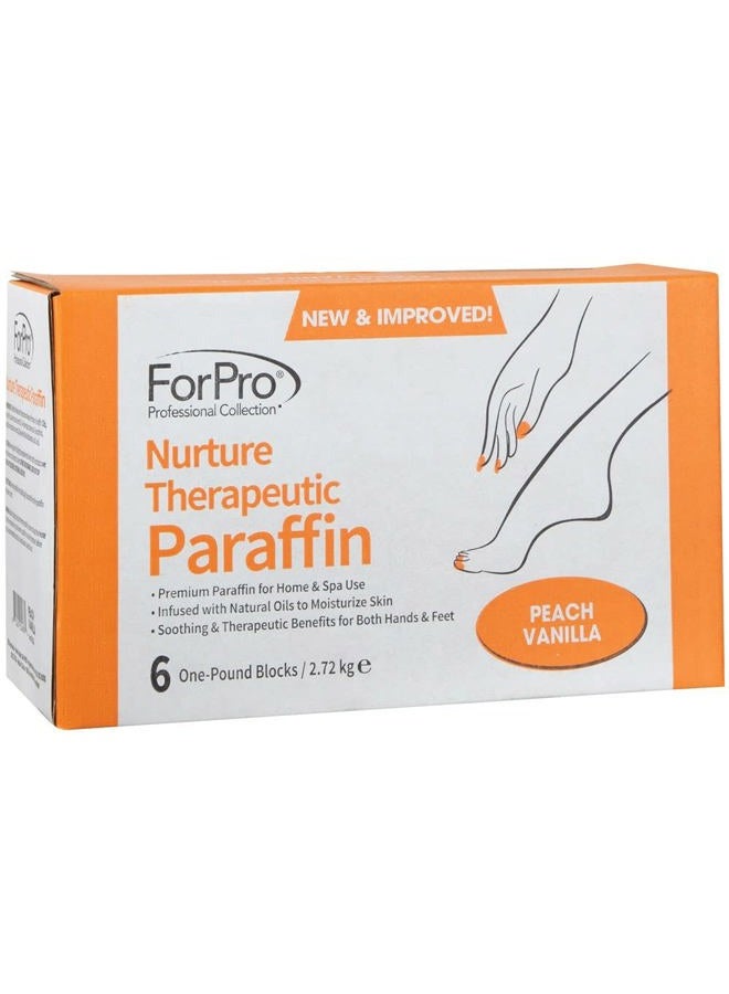 ForPro Professional Collection Nurture Paraffin Wax Refill, Peach Vanilla, Six 1-Pound Paraffin Blocks, Non-Greasy, Moisturizing for Soft & Healthy Skin, 6 Lbs - Image 4