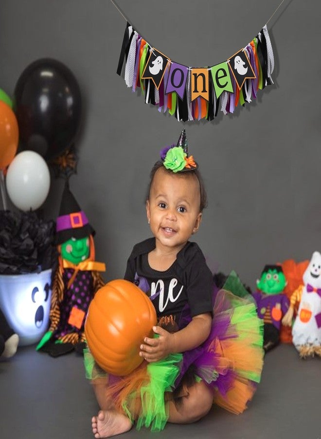 Felix Halloween One High Chair Banner - Halloween Birthday Party Decoration,spooky 1st/first Birthday Backdrop,spooky One Highchair Banner,one Cake Smash Photo Prop Girl Boy High Chair Tutu - Image 4