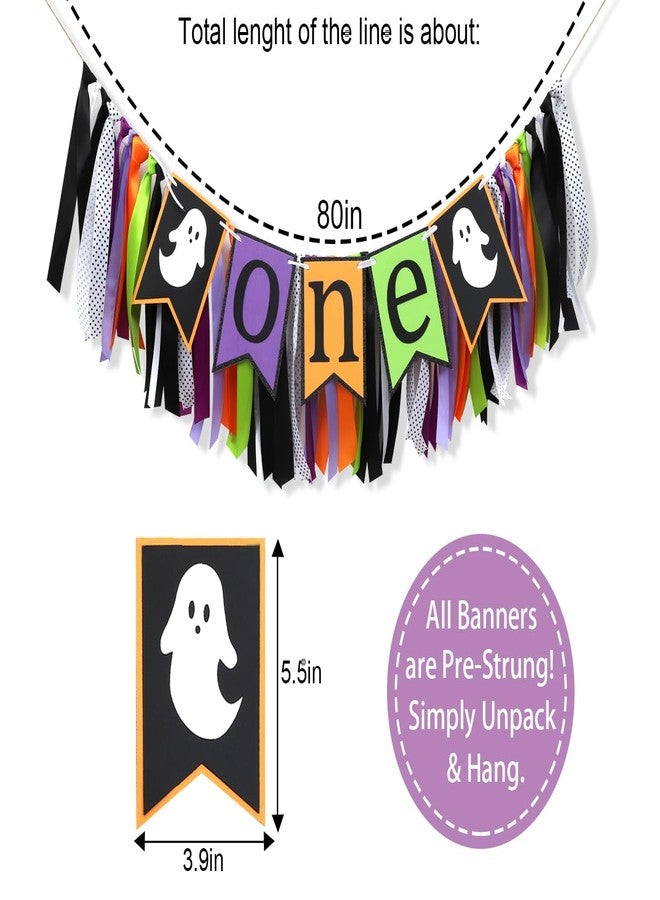 Felix Halloween One High Chair Banner - Halloween Birthday Party Decoration,spooky 1st/first Birthday Backdrop,spooky One Highchair Banner,one Cake Smash Photo Prop Girl Boy High Chair Tutu - Image 2
