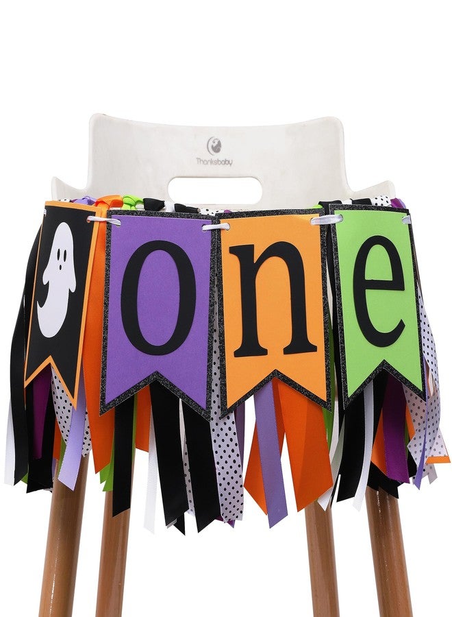 Felix Halloween One High Chair Banner - Halloween Birthday Party Decoration,spooky 1st/first Birthday Backdrop,spooky One Highchair Banner,one Cake Smash Photo Prop Girl Boy High Chair Tutu - Image 1