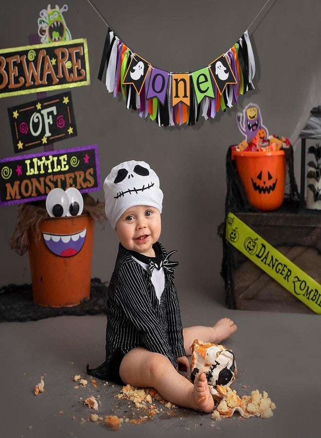 Felix Halloween One High Chair Banner - Halloween Birthday Party Decoration,spooky 1st/first Birthday Backdrop,spooky One Highchair Banner,one Cake Smash Photo Prop Girl Boy High Chair Tutu - Image 5