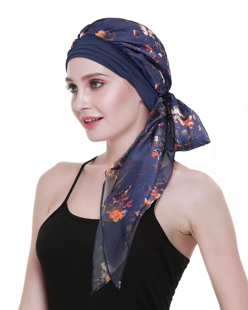 FocusCare Chemo Headwear Turban Scarves Pre-Tied Headwraps Bandana for Cancer-Medical Chemotherapy Patients - Image 1