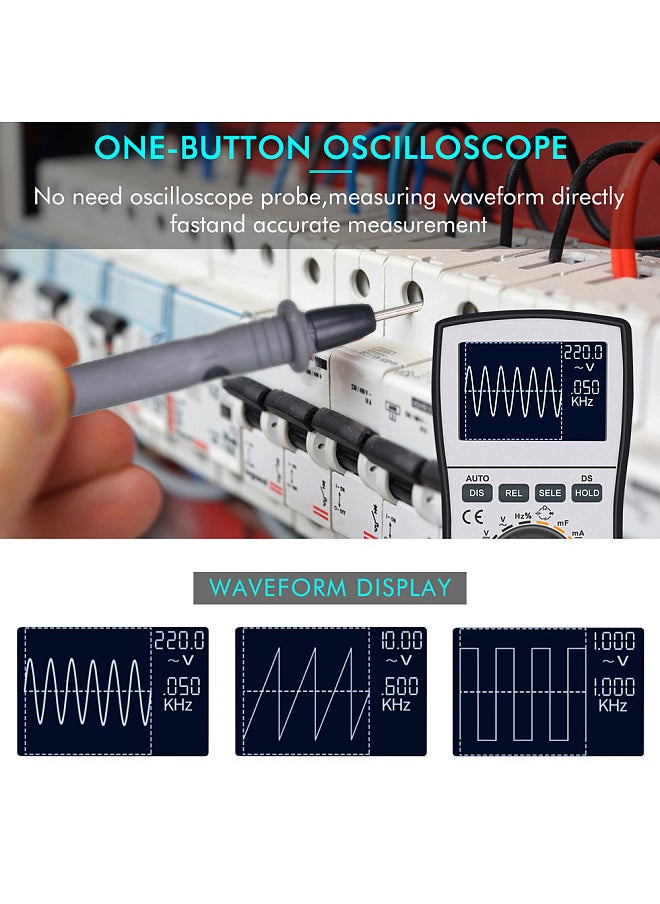 Generic - 2-in-1 Intelligent Digital Oscilloscope Multimeter DC/AC Current Voltage Resistance Frequency Diode Tester 4000 Counts 20KHz Analog Bandwidth 200Ksps Maximum Real-Time Sampling Rate - Image 1