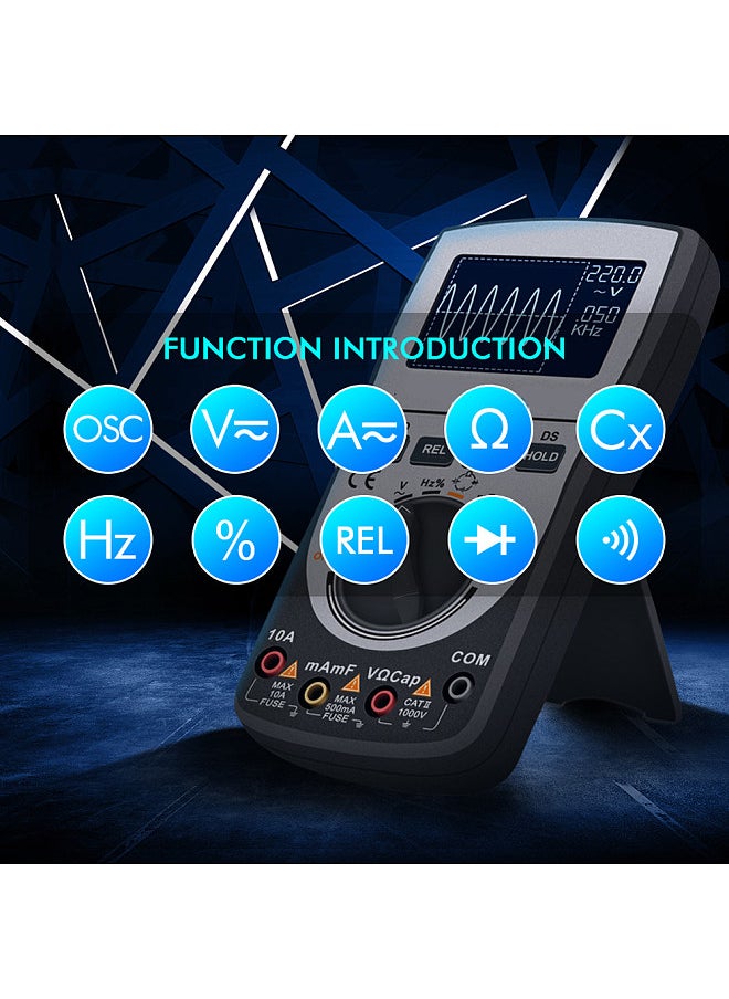 Generic - 2-in-1 Intelligent Digital Oscilloscope Multimeter DC/AC Current Voltage Resistance Frequency Diode Tester 4000 Counts 20KHz Analog Bandwidth 200Ksps Maximum Real-Time Sampling Rate - Image 1