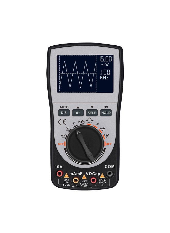 Generic - 2-in-1 Intelligent Digital Oscilloscope Multimeter DC/AC Current Voltage Resistance Frequency Diode Tester 4000 Counts 20KHz Analog Bandwidth 200Ksps Maximum Real-Time Sampling Rate - Image 1
