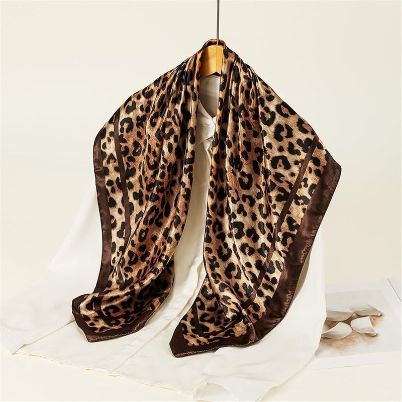 Coffee Animal Print Sun Protective Lightweight Shawl Scarf For Beach Festival Outdoor - Image 4