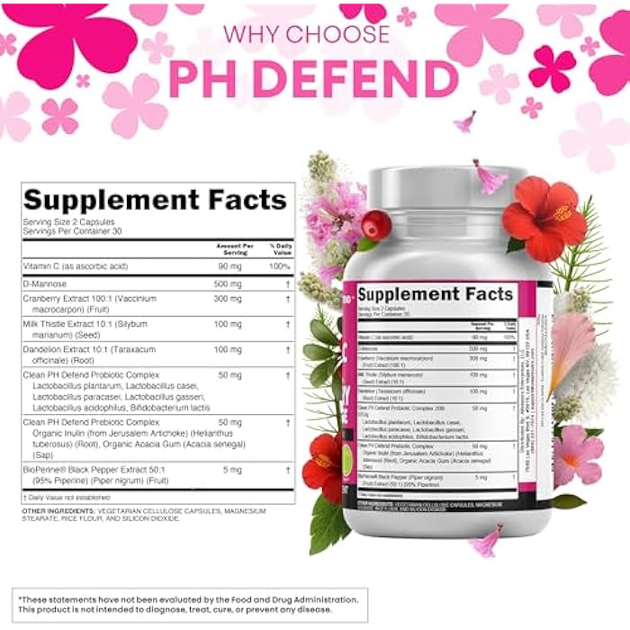 Clean Nutraceuticals كلين نيوتراسيتيكالز - بروبيوتيك مهبلي للنساء مع توت بري، دي-مانوز، بريبايوتكس، دعم توازن الرقم الهيدروجيني، صحة أنثوية، تنظيف المسالك البولية – بديل للكبسولات عن الحلوى – 60 قطعة - Image 5