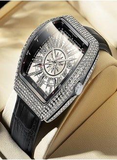 KIMSDUN Luxury Starry Sky Men's Watch with Diamond-Accented Barrel Shape, Stylish Design for Business & Casual Wear  - Image 5
