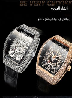 KIMSDUN Luxury Starry Sky Men's Watch with Diamond-Accented Barrel Shape, Stylish Design for Business & Casual Wear  - Image 4
