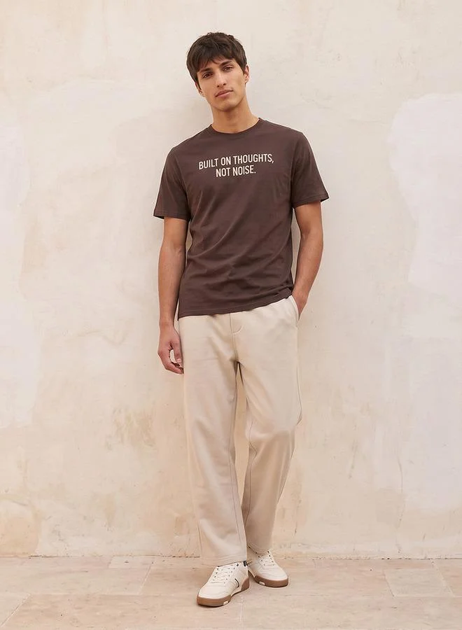 سبلاش فيڤ Basic Slim Fit Cotton Crew Neck T-shirt