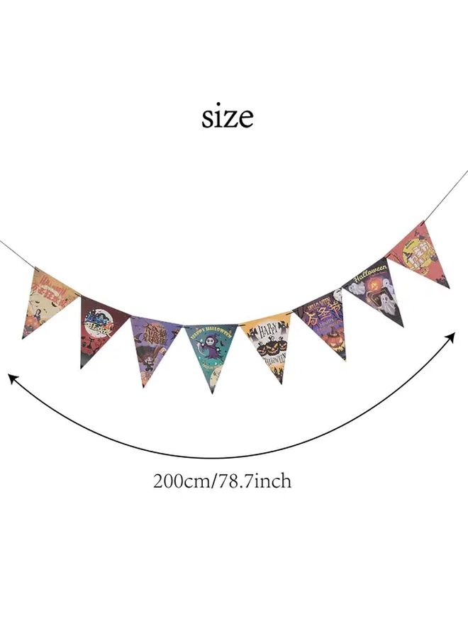 Halloween Party Decoration Banner Mixed Color Spooky Pumpkin Garland - Image 3