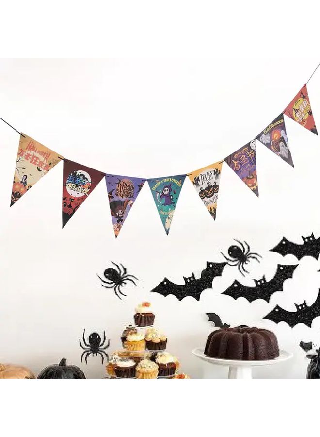 Halloween Party Decoration Banner Mixed Color Spooky Pumpkin Garland - Image 4