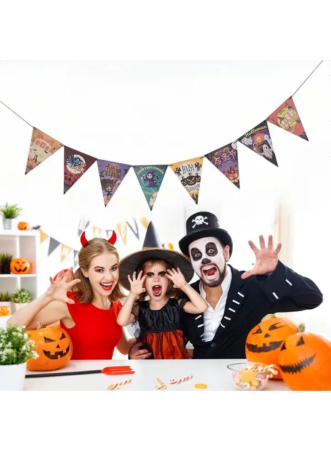 Halloween Party Decoration Banner Mixed Color Spooky Pumpkin Garland - Image 5