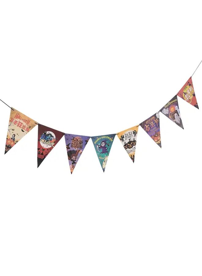 Halloween Party Decoration Banner Mixed Color Spooky Pumpkin Garland - Image 2