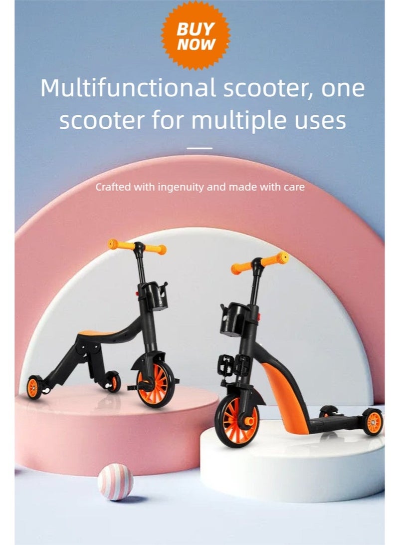 Balance Training Bike  8-in-1 Balance Bike and Scooter for Toddlers 1-9 Years, 3 Wheel Stable Design,  Adjustable 3 Height, Kids Learning Ride On Toys for Boys Girls Gifts - Image 2