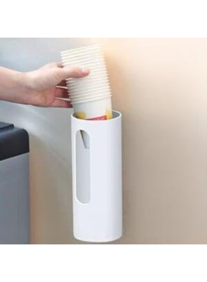 حامل أكواب مزود بجزء شفاف للتعليق بجانب موزع المياه أو على الحائط - Image 1