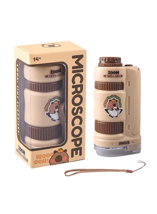 Children's Handheld Microscope，60-180X High-definition and portable，Outdoor science observation educational toys - Image 1