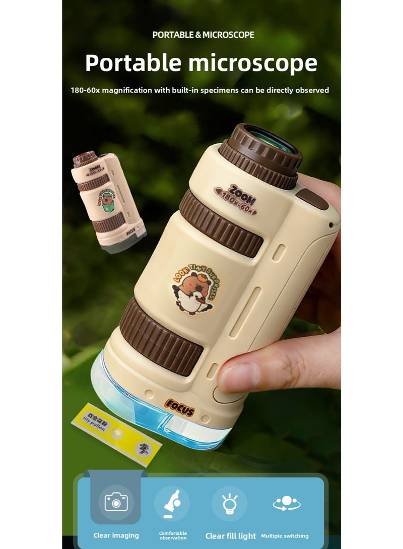 Children's Handheld Microscope，60-180X High-definition and portable，Outdoor science observation educational toys - Image 3