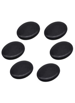 6 Pieces Hot Massage Stone Set - Natural Lava Heated Stones Basalt Warmer Rock For Spa Massage Therapy, 6 CM X 8 CM