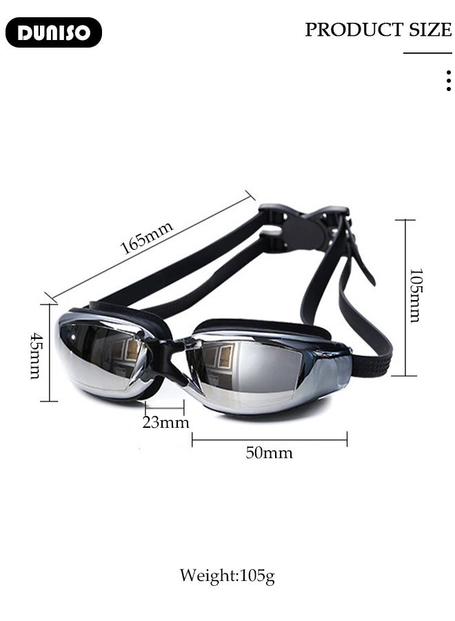 DUNISO Professional Swimming Goggles, Mirrored Swim Goggles No Leaking with UV Protection, A pair of anti-fog goggles with high-definition electroplating, Swim Goggles for Adult  - Image 2