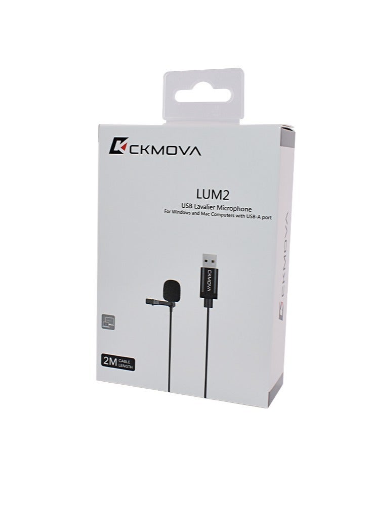 CKMOVA Lavalier Microphone USB Built-in Noise Cancellation Black - Image 4