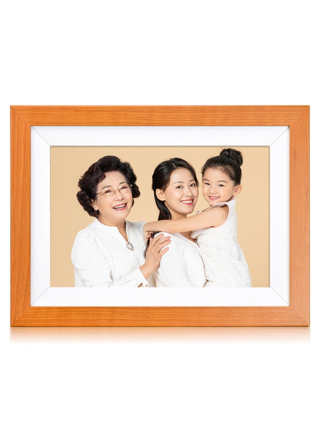 Fengye 10-inch Electronic Cloud Photo Frame Remote WIFI Video HD Display Digital Photo Frame Electronic Photo Album Decoration-Color:10-inch Yellow And White + Vphoto - Image 1