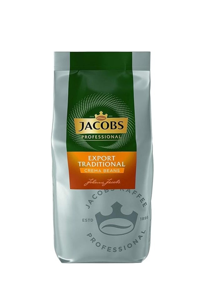 Jacobs Professional Export Traditional Crema Beans - 1 Kg 