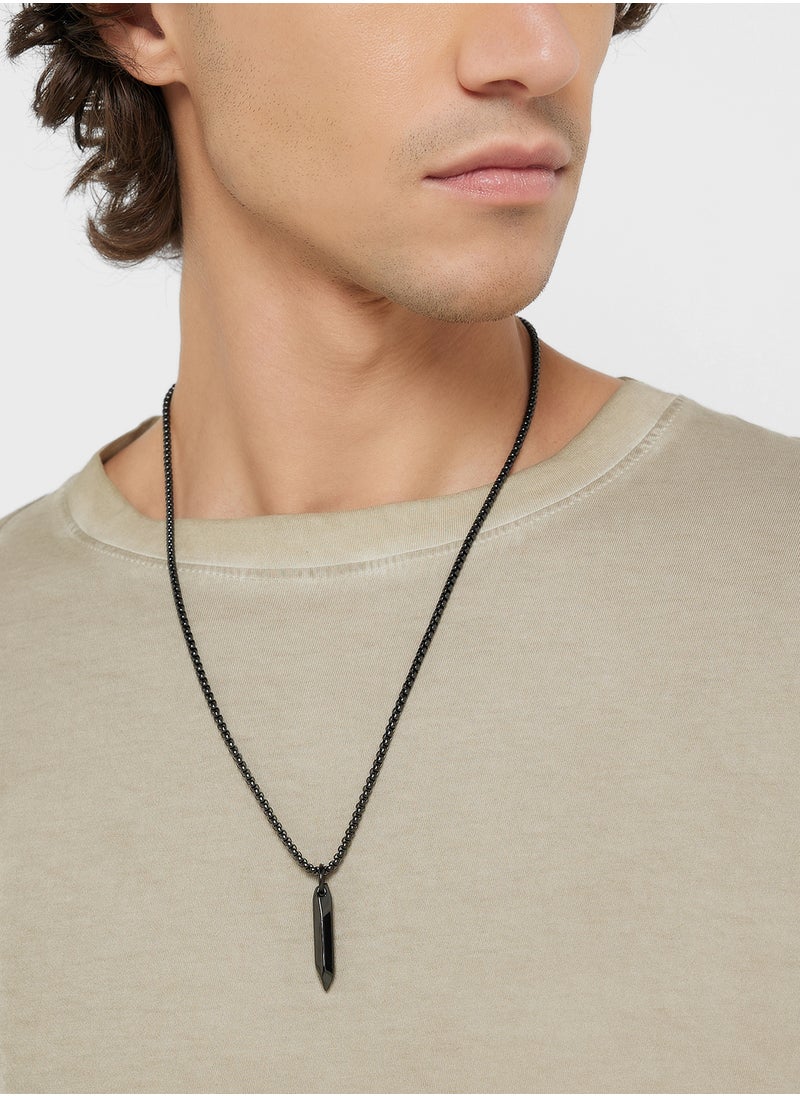 Robert Wood Pendant Chain Necklace  - Image 4