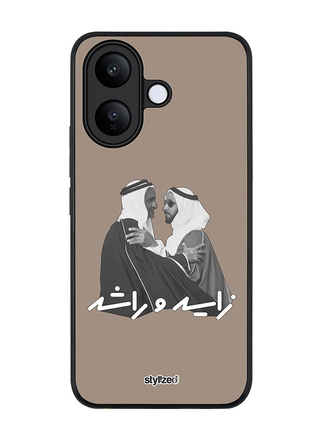 For vivo V60 Lite 5G / V60 Lite 4G Case,Slim fit Camera Protection, Shockproof Thin Phone cover  - Sheikh Zayed And Sheikh Rashid Warm Grey