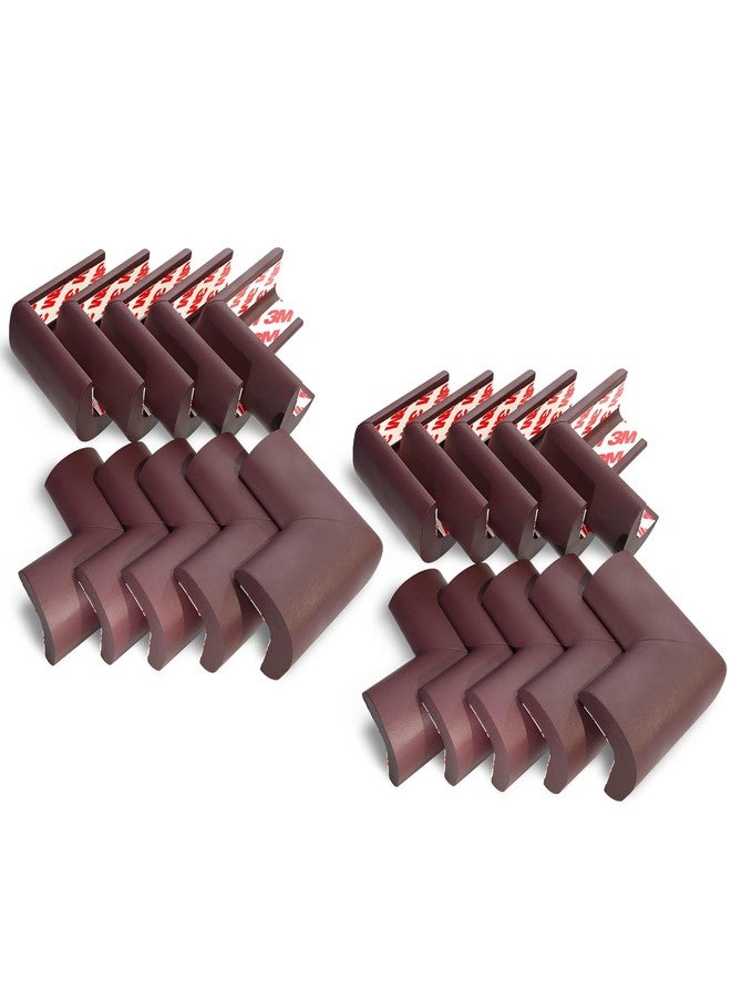 Supples Amazon Brand - Supples Baby Proofing Pre-Taped Corner Guards | Brown | Pack of 20 | Babyproof Foam Protectors for Sharp Corners | Non-Toxic, BPA Free | Tested As Per is 9873 Standards - Image 1