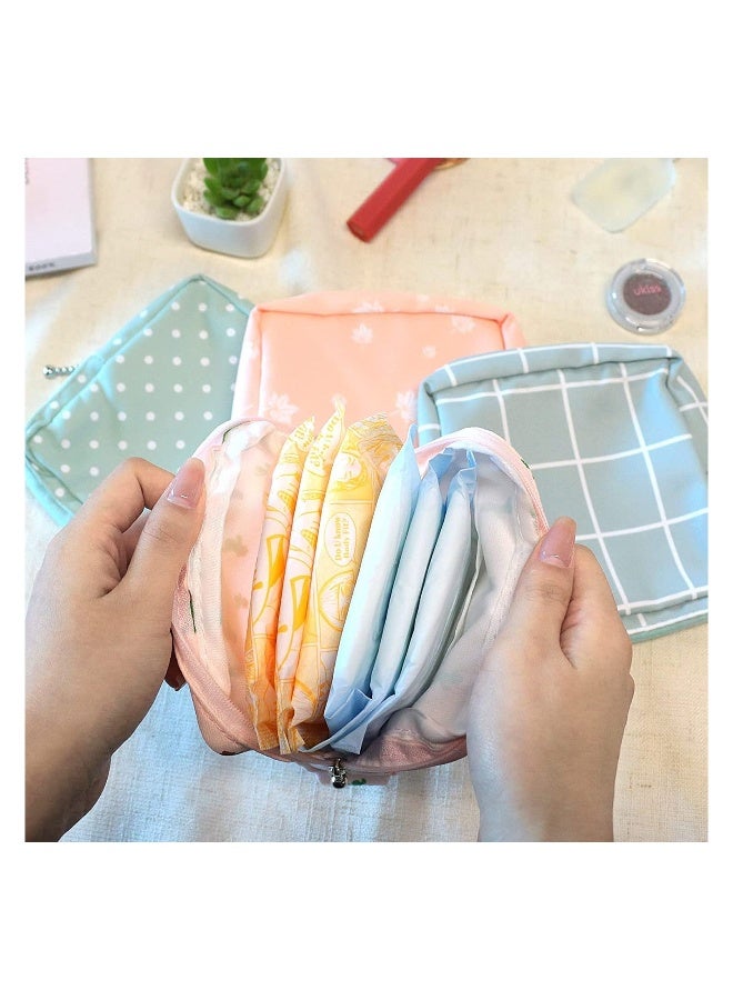 Sanitary Napkin Storage Bag Zipper Menstrual Pad Bag Portable Sanitary Napkin Storage Tampons Holder 4Pcs - Image 2