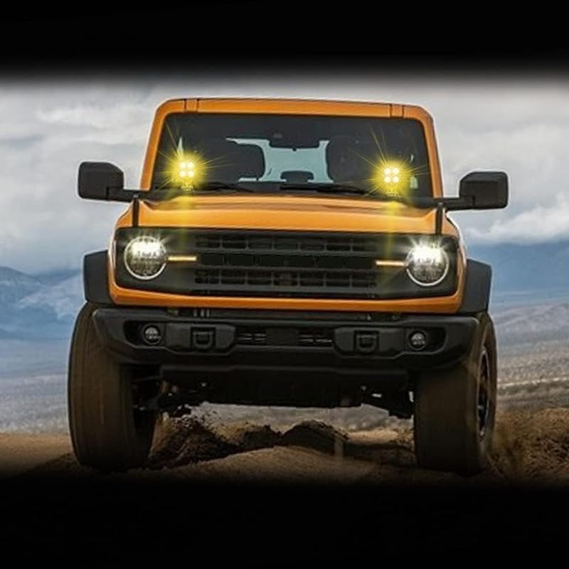 Gear Up LED 60 Watt Fog Light 4x4 Projector Yellow|White High Beam Universal for Bikes and Cars - Image 4