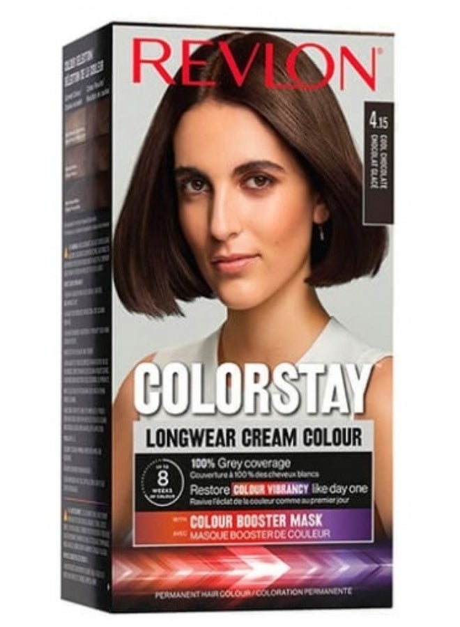 ريفلون كولورستاي صبغة شعر دائمة رقم 4.15 شوكولاتة جلاسيه ريفلون - Image 1