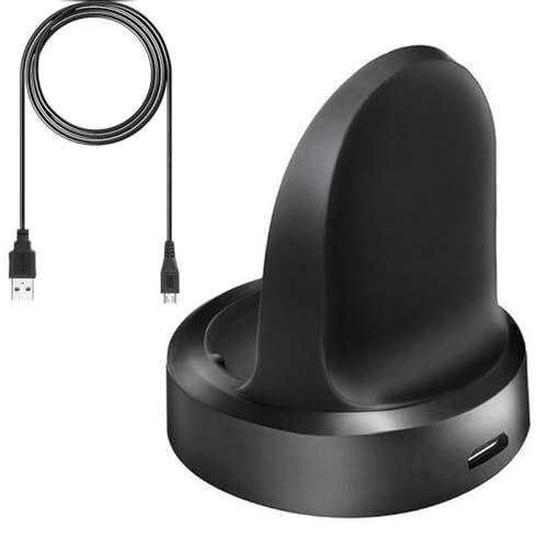 EXMRAT Compatible for Samsung Gear S2 Charger, Charging Cradle Dock for Gear S2, Gear S2 Classic Smart Watch (Black) - Image 1