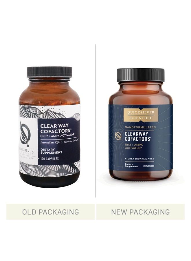 Quicksilver Scientific Clear Way Cofactors - Body Detox Cleanse Support with Vitamin B1, Dandelion Extract, Quercetin & Nattokinase Enzyme - Antioxidant Cleanse to Support Gut Health (120 Capsules) - Image 1