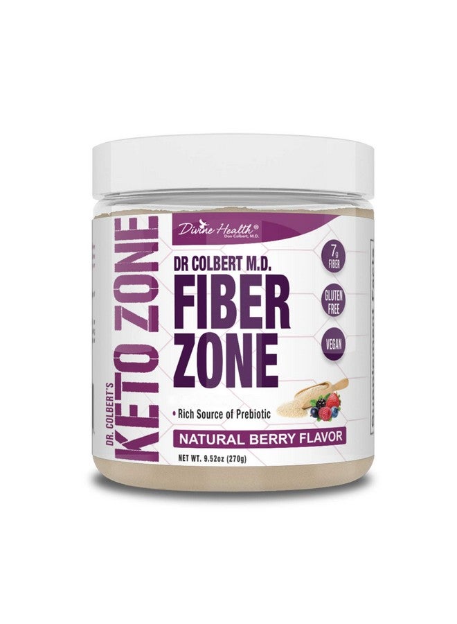 Divine Health مسحوق ألياف Keto Zone®؛ بنكهة التوت؛ مسحوق قشور السيليوم؛ مسحوق الإينولين؛ 270 جرامًا وإمدادات لمدة 30 يومًا؛ موصى به في نظام Keto Zone الغذائي للدكتور كولبيرت - Image 1