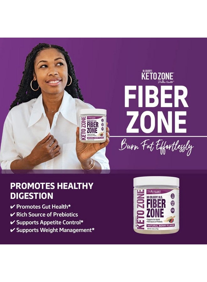 Divine Health مسحوق ألياف Keto Zone®؛ بنكهة التوت؛ مسحوق قشور السيليوم؛ مسحوق الإينولين؛ 270 جرامًا وإمدادات لمدة 30 يومًا؛ موصى به في نظام Keto Zone الغذائي للدكتور كولبيرت - Image 4