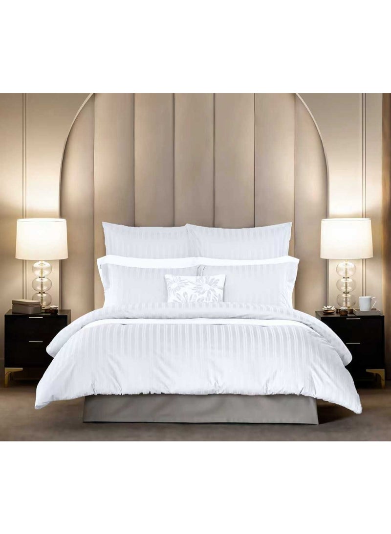 Elegant Soft Cotton King Size Duvet Cover Set – 6 Pieces Bedding Set (220×240 cm)