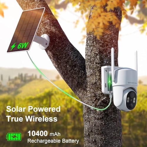 HOSAFE.COM 4G LTE Cellular Security Camera No Internet Needed, Solar No wifi Security Camera Outdoor Wireless With SIM Card Jobsite, 2K Color Night Version, 360 Live View, Motion Detection, 2-Way Audio, 2 Packs - Image 3
