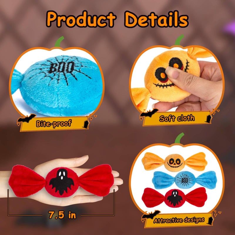 Retro Shaw Cat Toys,Kitty Bundle Candy Catnip Toys with Crinkle Sound Inside,3PCS Sweet Treats Cat Toy, Trick or Treat for Kitten Toys,Interactive Indoor Kitty Kicker for All Breeds - Image 5