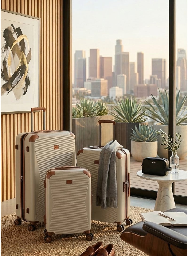 3-Piece Polycarbonate Hard Shell Luggage Set of 3 with Spinner Wheels & TSA Lock - Image 3