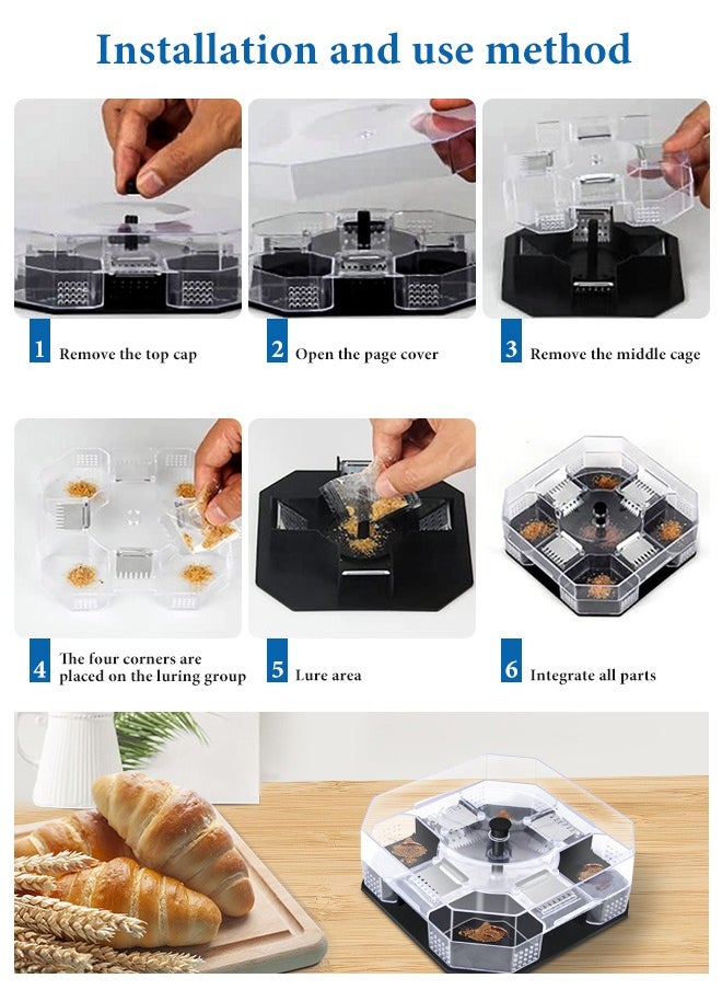 Generic Cockroach Trap, Efficient Roach Cockroach Trap Catcher Box Physical Capture, Reusable and Eco-Friendly Traps Spiders Ants Reusable  - Image 2
