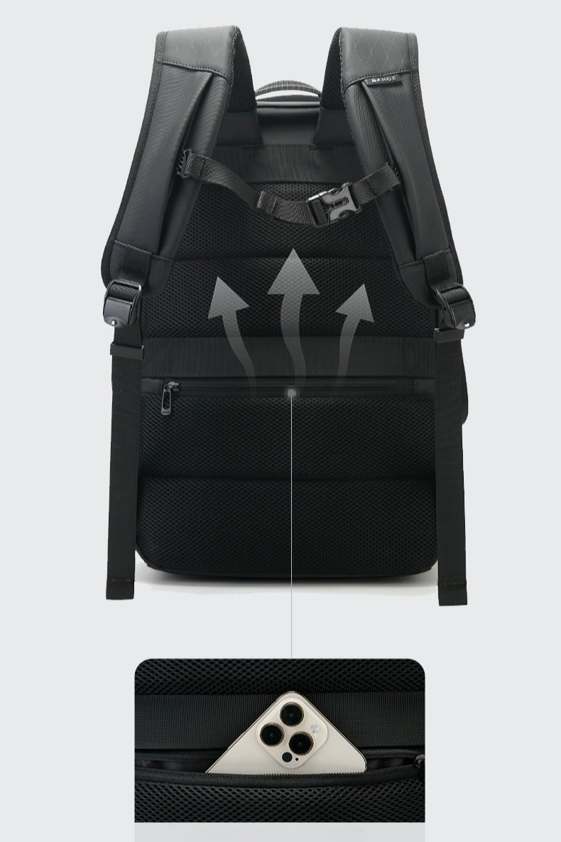 بانجي حقيبة ظهر للسفر مقاومة للماء، حقيبة ظهر محمولة معتمدة للطيران للسفر الدولي، حقيبة ظهر متينة ومقاومة للماء للكمبيوتر المحمول، حقيبة ظهر لعطلة نهاية الأسبوع للأعمال للجنسين... - Image 2