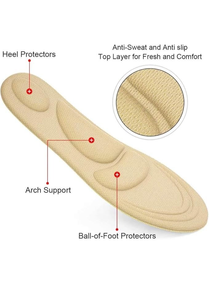 DUNISO 3 Pairs Insoles，Memory Foam Insoles，Orthotic Shoe Inserts，Comfort Cushioning Shoe Inserts，Soft and Breathable,Can Be Trim，Support Against Plantar Fasciitis and Foot Pain，Sizes 35-39 - Image 3